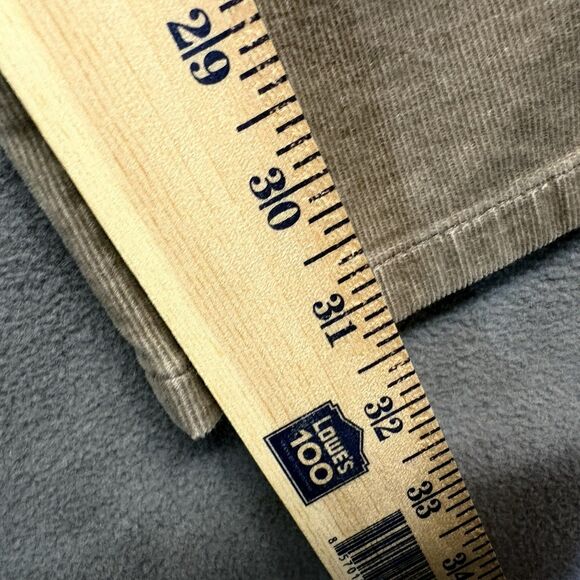 J Jill Size 12 Corduroy Pants Tan Stretch Straight Legs Pockets Mid Rise - Picture 8 of 10